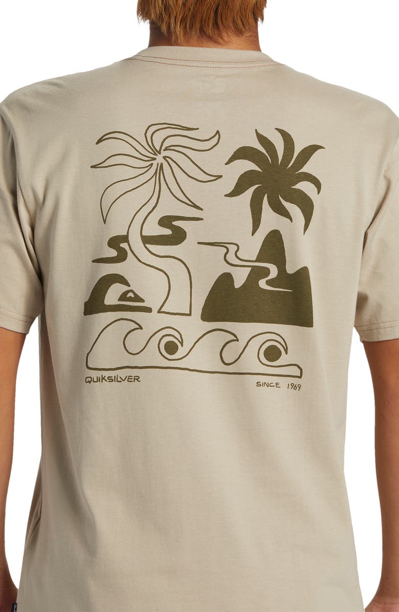 Quiksilver Tropical Breeze Organic Cotton Graphic T-Shirt, Alternate, color, 