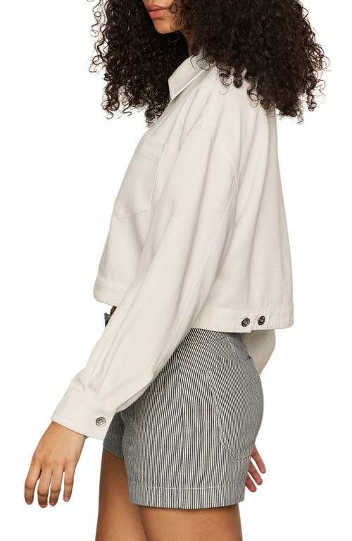 Sanctuary Paperboy Crop Jacket In Bleached White