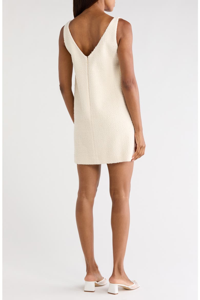 Winter Sleeveless Tweed Shift Dress, Alternate, color, CREAM