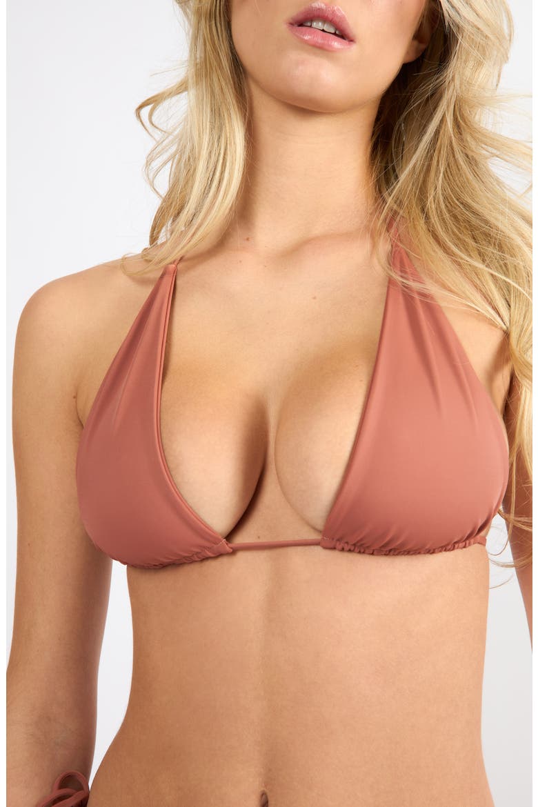 Bayside Triangle Bikini Top, Alternate, color, MEDINA TERRACOTA