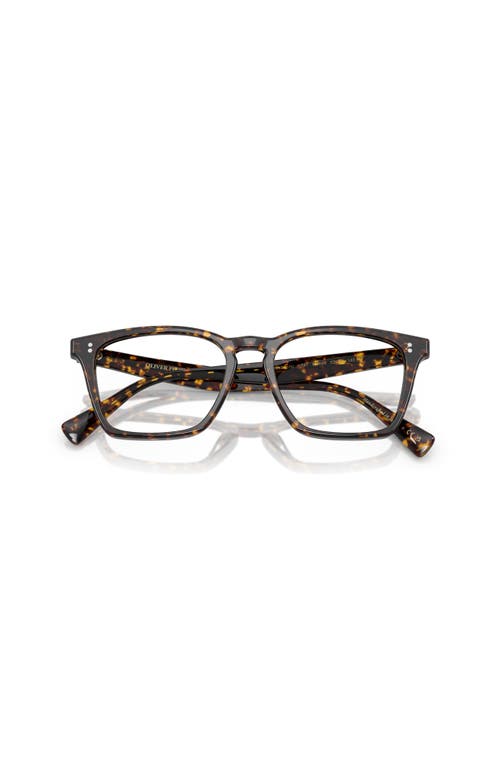 Oliver Peoples 52mm Rectangle Optical Glasses In Black