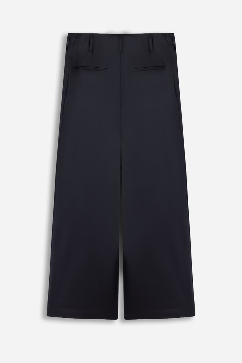 Double Pleat Belted Trousers, Alternate, color, Black