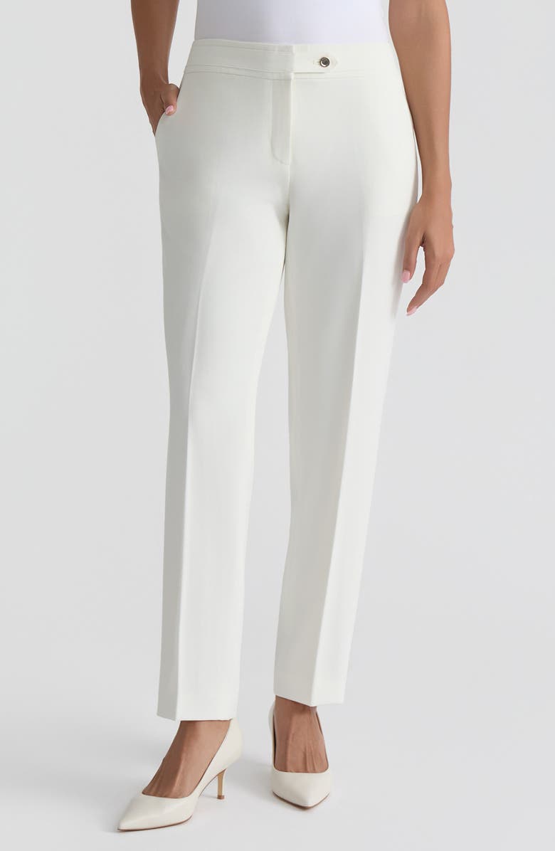 KASPER Ava Straight Leg Pants, Main, color, Vanilla Ice
