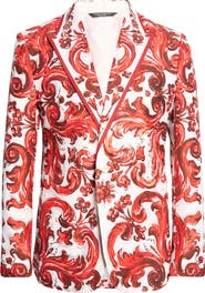 Dolce&Gabbana Majolica Print Cotton & Silk Jacquard Jacket