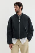 H&M Loose Fit Nylon Bomber Jacket