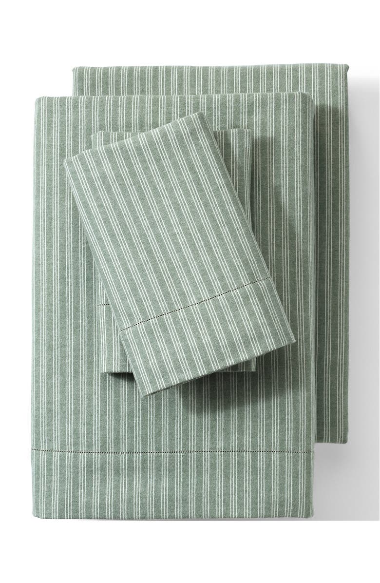 Lands' End Luxe Flannel Printed Bed Sheet Set, Main, color, 