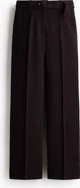 H&M Belted Tailored Trousers
