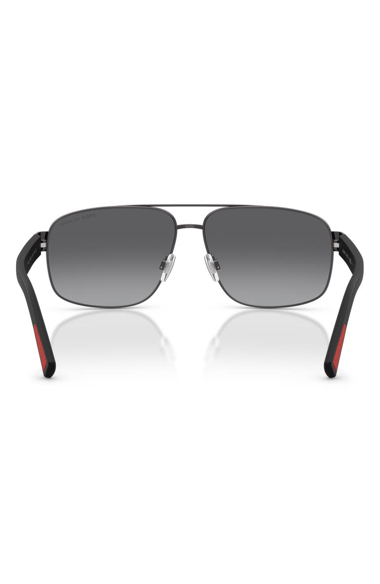 Polo Ralph Lauren 61mm Gradient Polarized Pilot Sunglasses, Alternate, color, Semishiny Dark Gunmetal