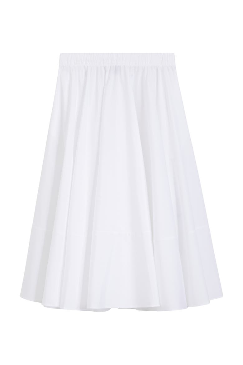 Valie Cotton Midi Skirt, Alternate, color, BRIGHT WHITE