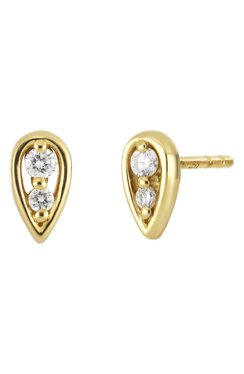 Bony Levy Florentine Diamond Teardrop Stud Earrings, Alternate, color,