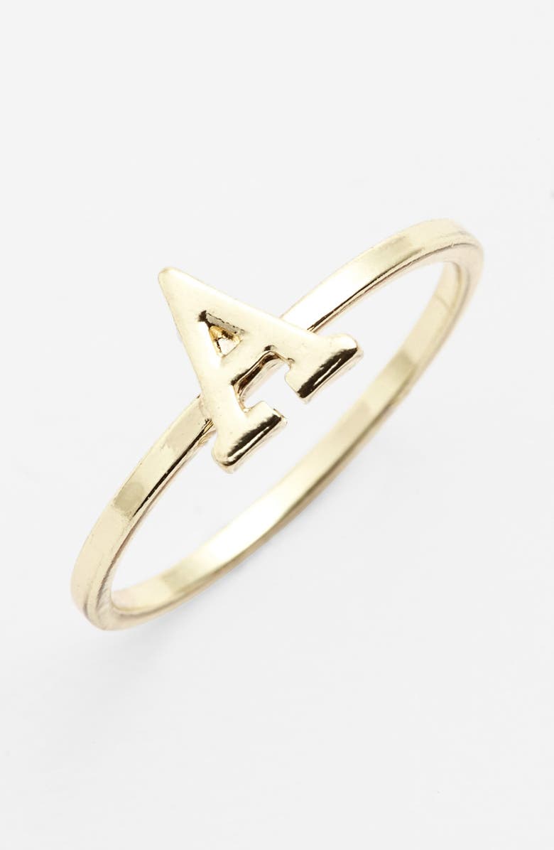 Carole Initial Midi Ring, Main, color,