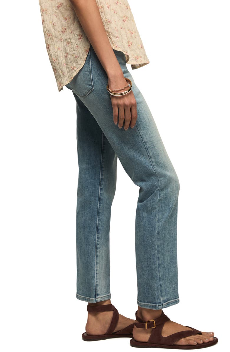 Lucky Brand Zoe High Waist Straight Leg Jeans, Alternate, color, Here We Go Indigo Wash