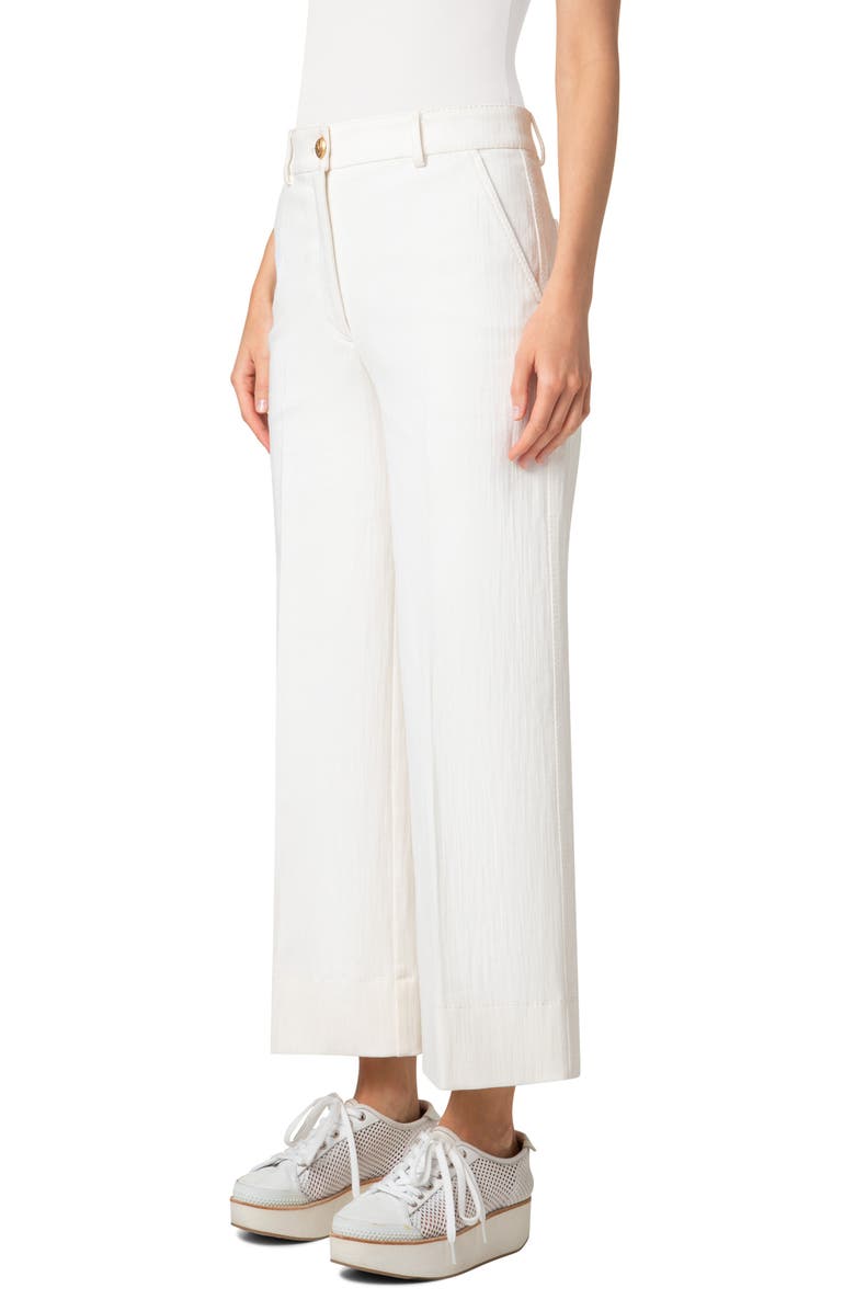 Akris punto Chiara Wide Leg Crop Jeans, Alternate, color, Cream