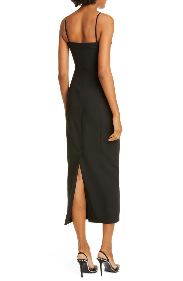 Alexander Wang Satin Bodice Midi Dress, Alternate, color,