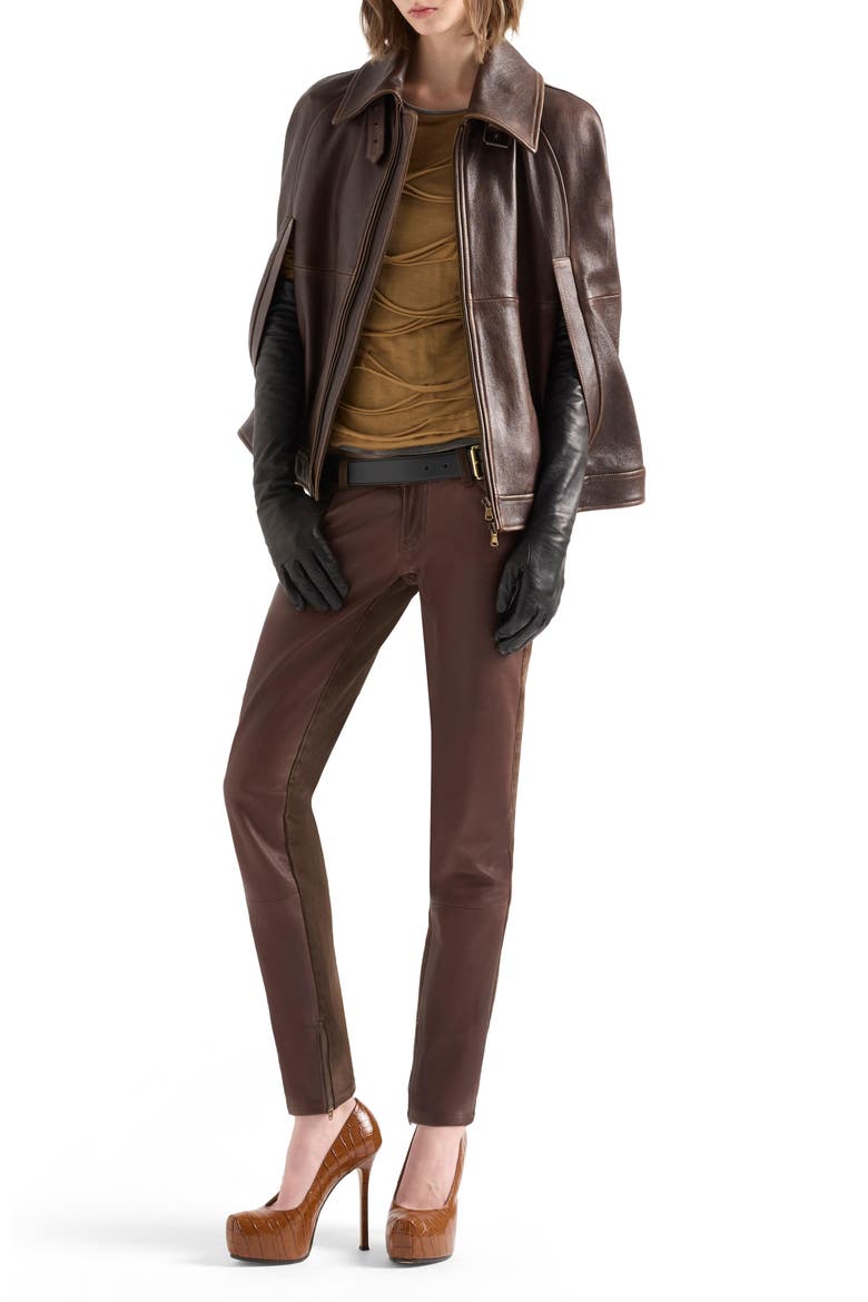 Y2K Coated Low Rise Skinny Pants, Alternate, color, LEATHER NOHO