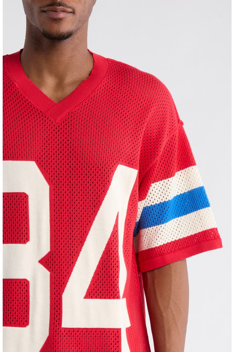 Mesh Knit Jersey, Alternate, color, RED