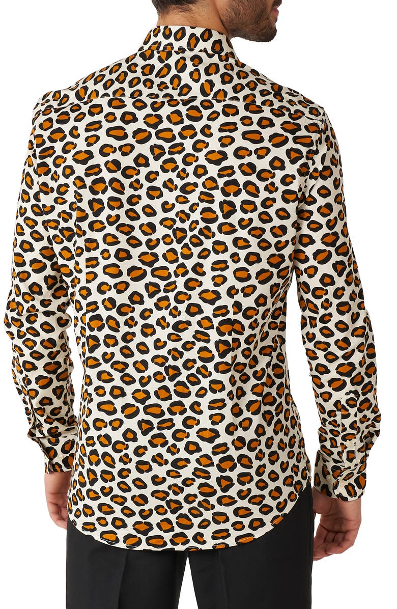 OppoSuits The Jag Trim Fit Button-Up Shirt, Alternate, color, Beige