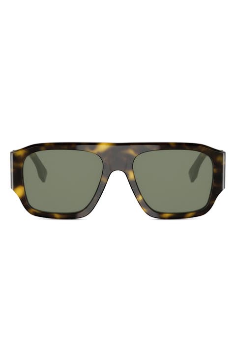 Diagonal 54mm Rectangular Sunglasses