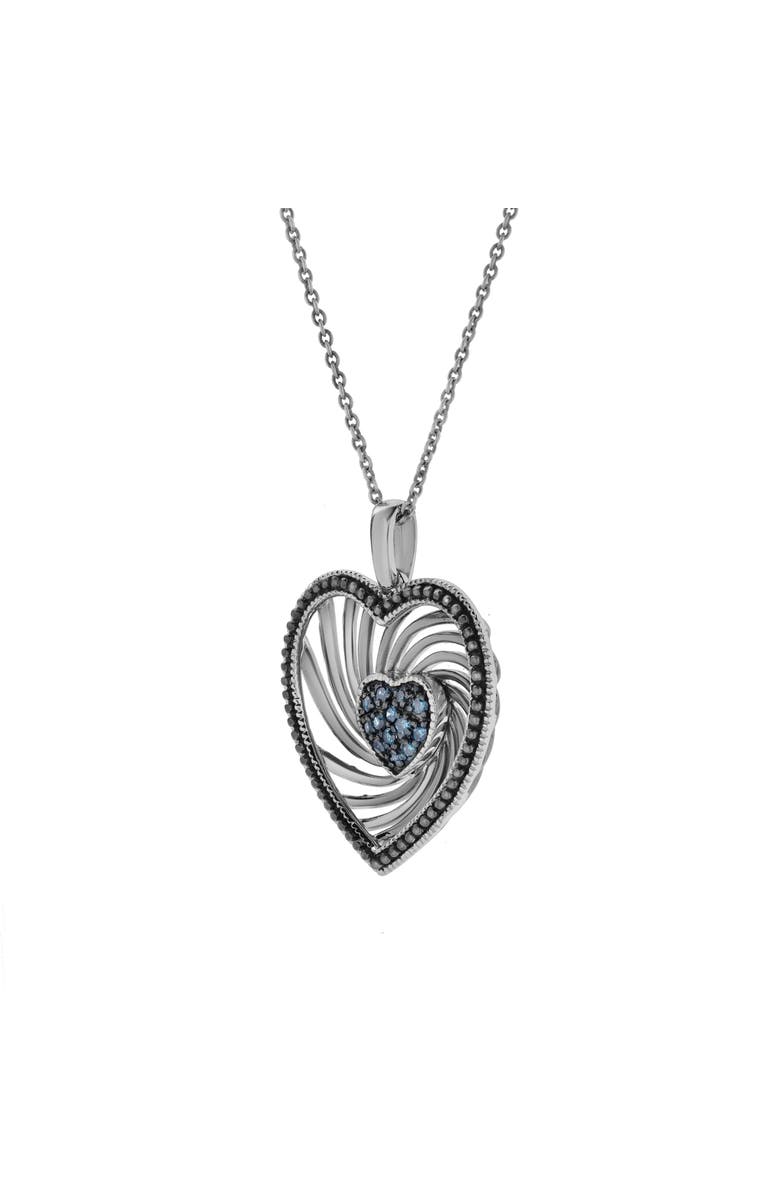 LuvMyJewelry Nalina Sterling Silver 0.08 Ct Diamond Heart Pendant, Main, color, 925 Sterling Silver