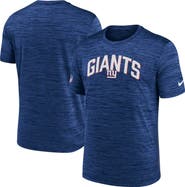 Nike Men's Nike Royal New York Giants Sideline Velocity Athletic Stack Performance T-Shirt