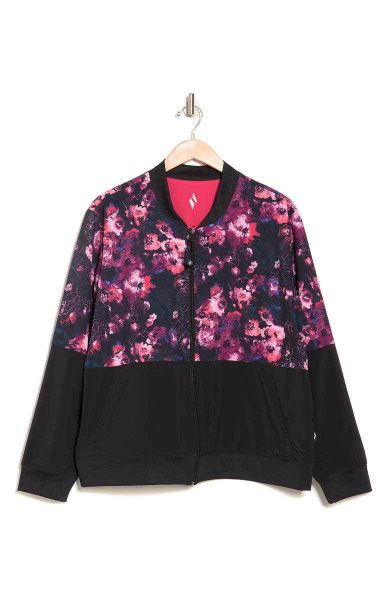 SKECHERS Skechweave Linear Floral Reversible Jacket, Alternate, color,