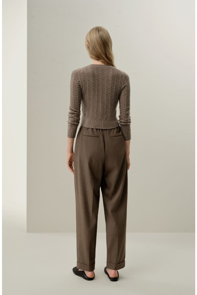 The Hawthorn Cardigan, Alternate, color, Truffle