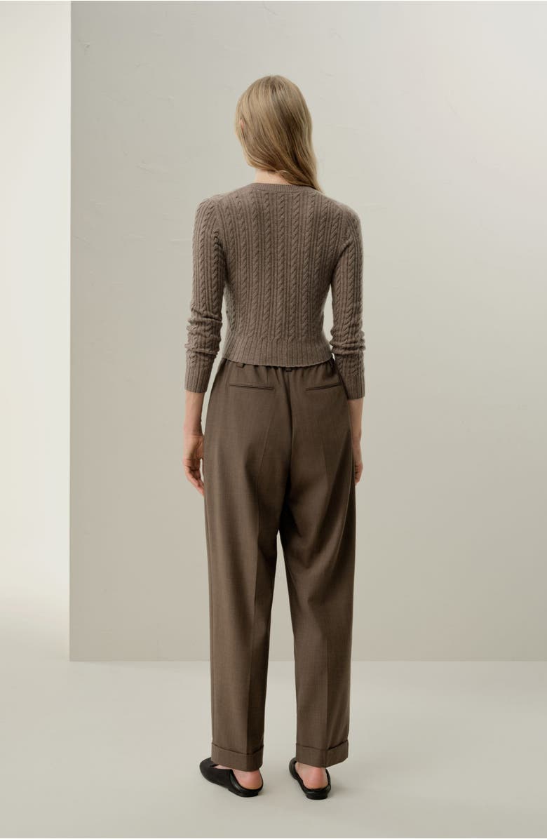 Lilysilk X LYDIA MILLEN The Hawthorn Cardigan, Alternate, color, Truffle