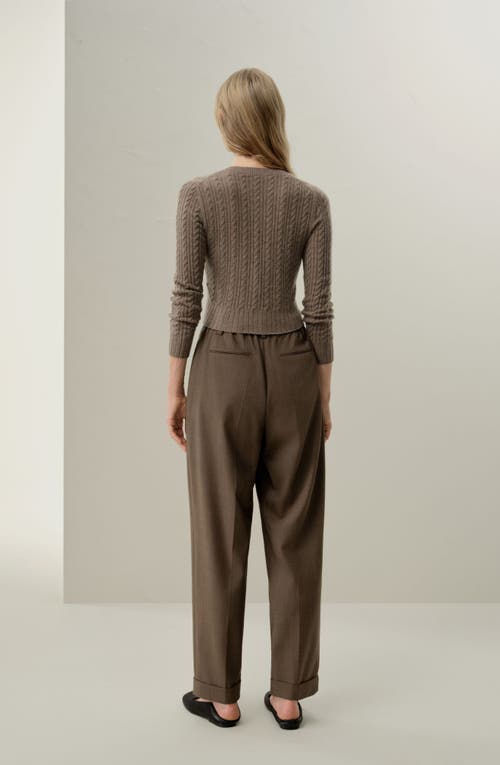 Lilysilk X Lydia Millen The Hawthorn Cardigan In Brown