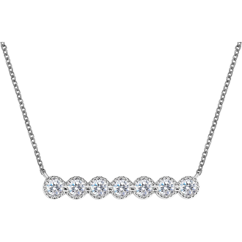 Lafonn Symbols Of Joy Simulated Diamond Bar Pendant Necklace In White