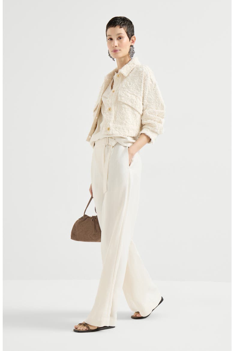 Sartorial wrap trousers, Alternate, color, Ivory