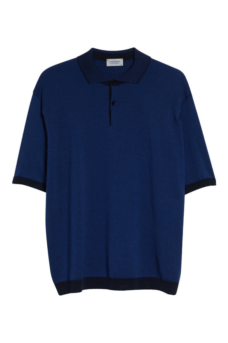 Grenock Merino Wool Polo, Alternate, color, MIDNIGHT/ MAZ BLU