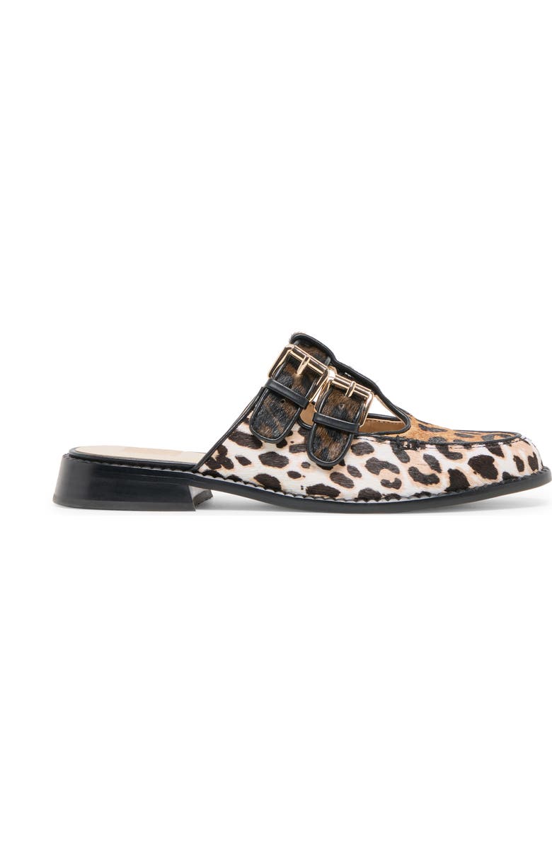 Dolce Vita Haydee Double Buckle Mary Jane Mule, Alternate, color, Leopard Multi Calf Hair