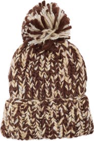 Vince Camuto Chunky Metallic Pom Knit Beanie