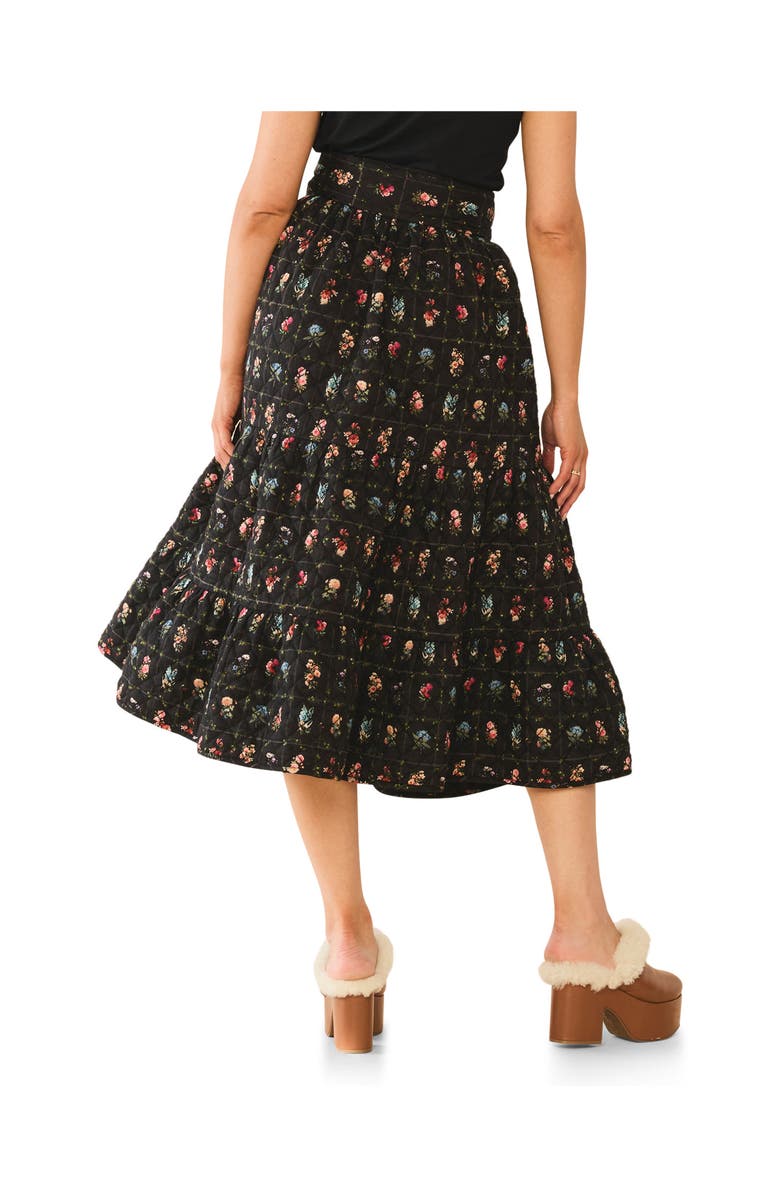 Eddy Celine Skirt, Alternate, color, Quilted Florence Black Floral