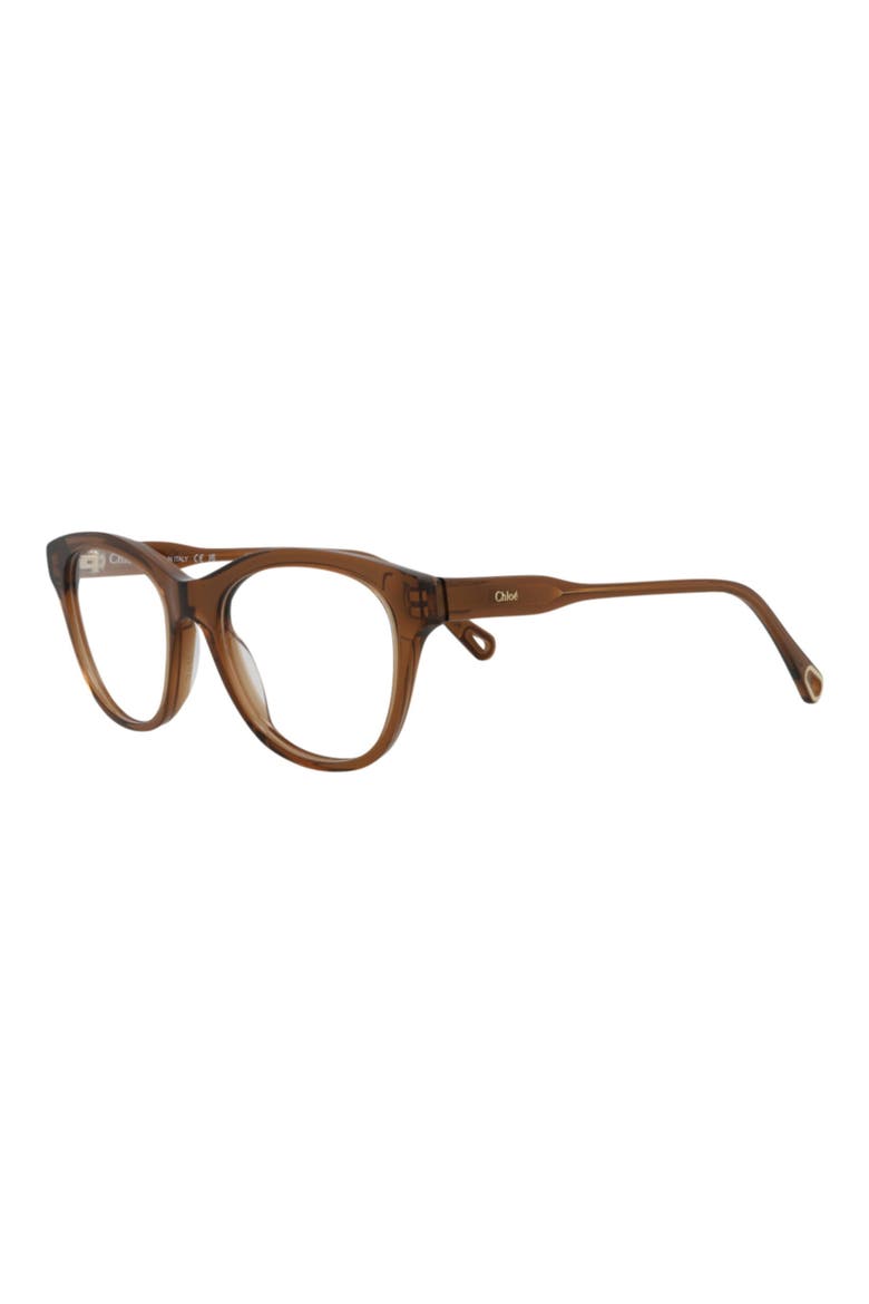 49mm Cat Eye Optical Glasses, Alternate, color, BROWN BROWN