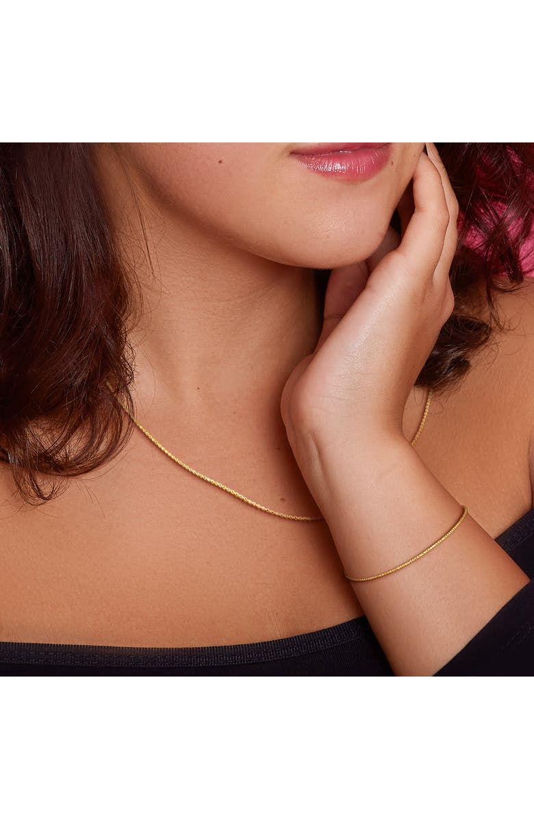 DELMAR 1mm Ball Chain Necklace & Bracelet Set, Alternate, color, 