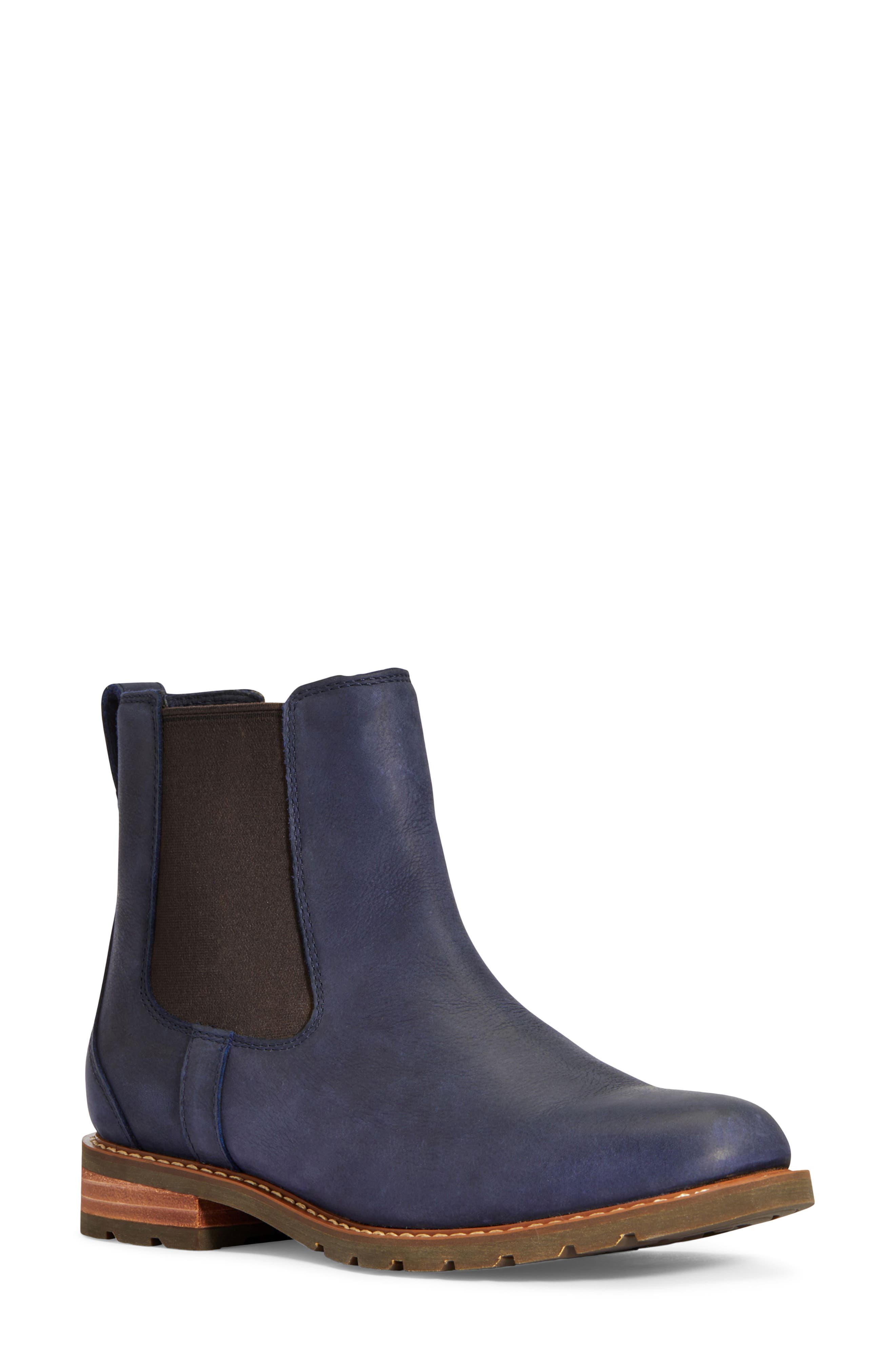 Wexford Waterproof Chelsea Boot, Main, color, NAVY LEATHER