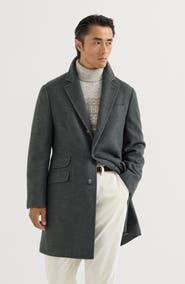 Brunello Cucinelli Lightweight water-resistant cashmere coat with double vents