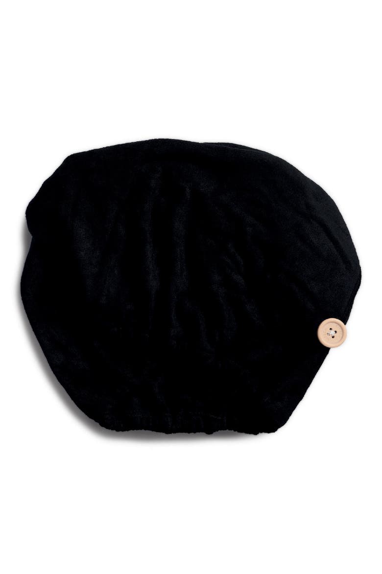 Microfiber Hair Towel, Main, color, BLACK