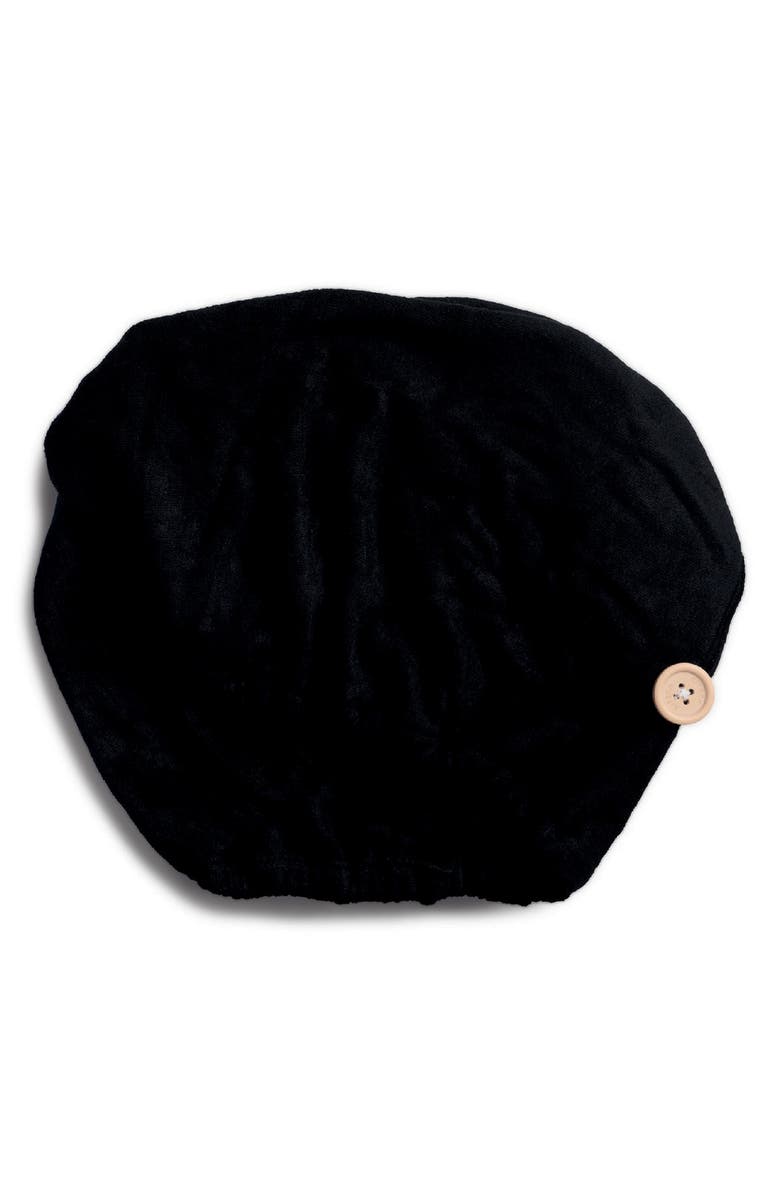 Kitsch Microfiber Hair Towel, Main, color, Black