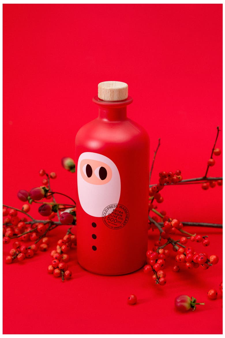 Santa Edition Extra Virgin Olive Oil, Alternate, color, RED
