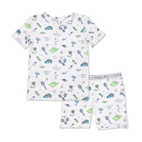 Tennis Kids 2-Piece Short Sleeve & Shorts Pajama Set