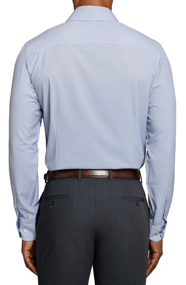 W.R.K Slim Fit Octagon Geo Performance Dress Shirt, Alternate, color, White/ Blue