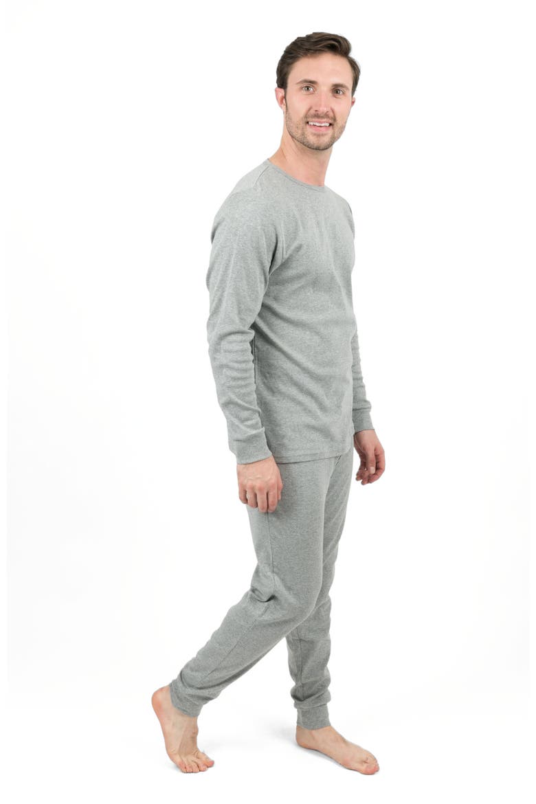 Men's Cotton Solid Matching Family Pajamas, Alternate, color, Light Gray