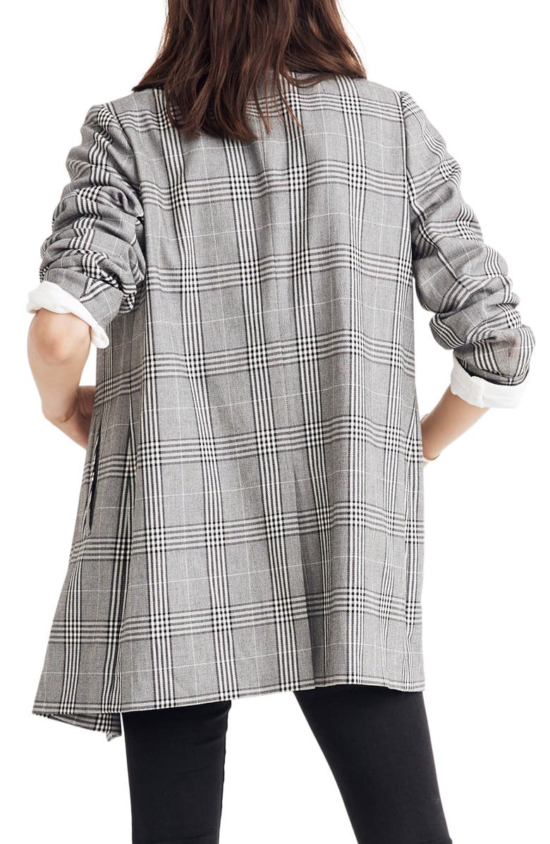 Madewell Caldwell Plaid Double Breasted Blazer, Alternate, color, 
