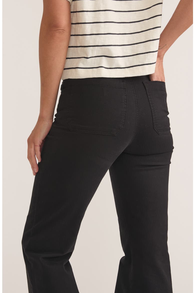 Bridget Twill Flare Pants, Alternate, color, BLACK