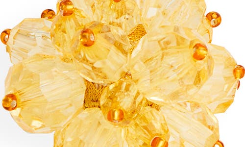 Oscar De La Renta Beaded Pompom Drop Clip-on Earrings In Gold