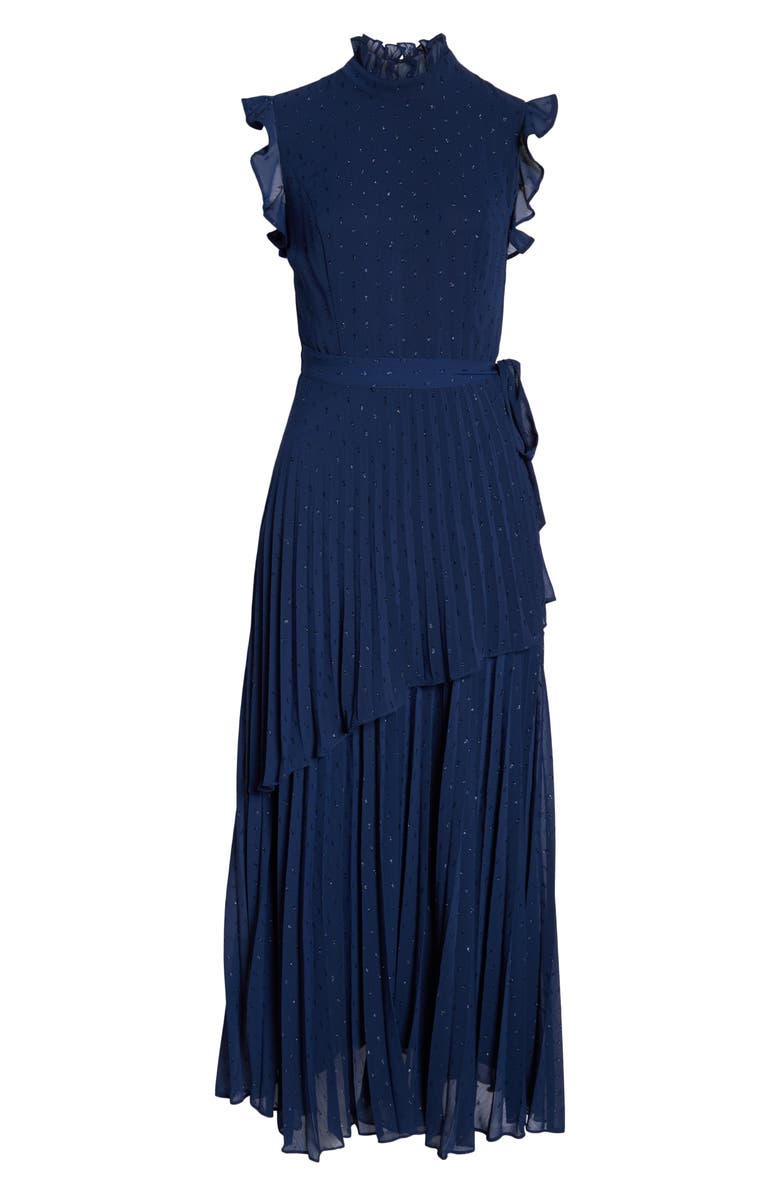 Chelsea28 Wrap Waist Pleated Maxi Dress, Alternate, color, 