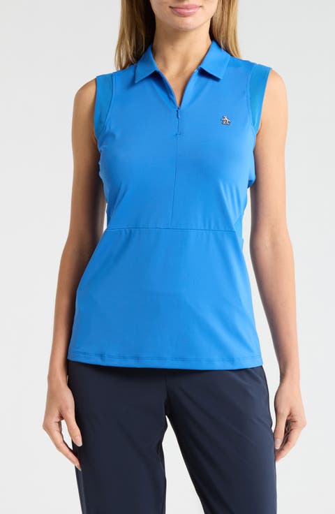 Sleeveless Zip Polo