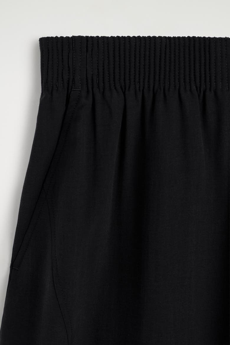 Paneled Elasticated Barrel-leg Pants, Alternate, color, BLACK